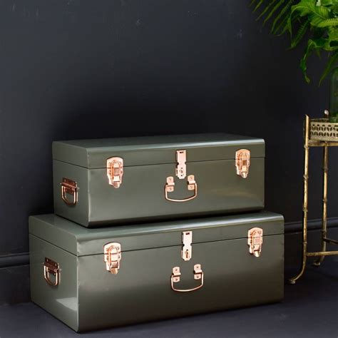 metal trunk box|metal trunk storage boxes.